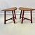 1940s Vintage Swedish Folk Art Gustavian Boho Chic Half Moon Teak Side Tables - A Pair. For Sale - Image 9 of 15