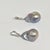 Diamond Freshwater Pearl Earrings 14 Karat Gold Grey 23.2 Mm Certified For Sale - Image 13 of 13