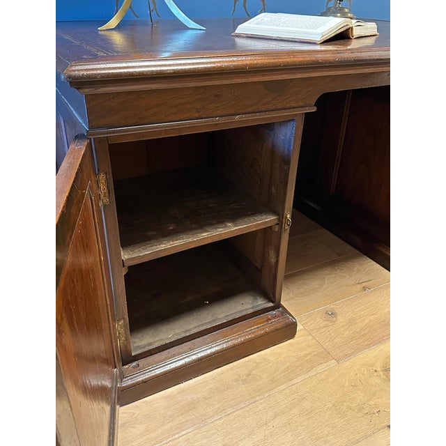 Antique Partner's Desk in Teak, 1800s For Sale - Image 14 of 17