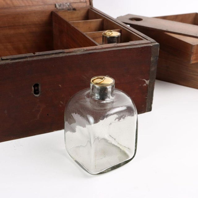 Antique Walnut Travel Casket with Writing Set, Italy, 19th Century, Set of 3 For Sale - Image 9 of 14