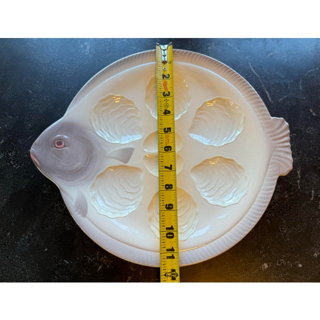 Antique Waechtersbach Pottery Fish Shaped Oyster Serving Plate For Sale - Image 11 of 12