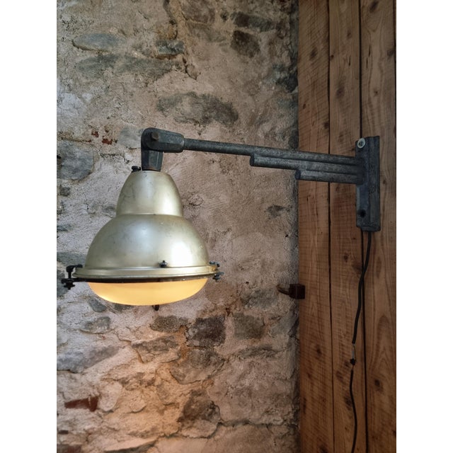 Vintage Street Wall Light in Metal and Glass, 1950s For Sale - Image 14 of 15