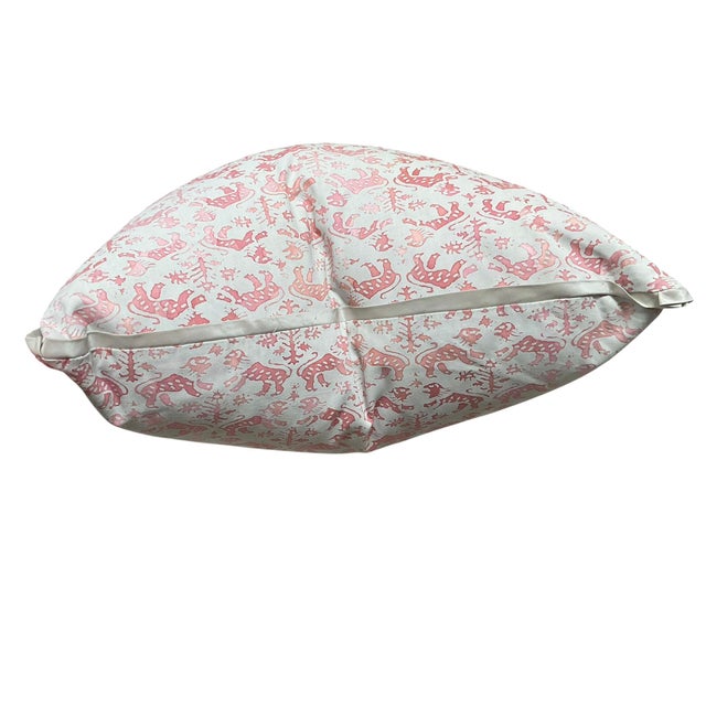 Italian Pink Fortuny Pillows For Sale - Image 3 of 4