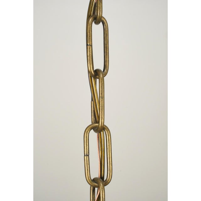 Mid 20th Century Reclaimed Brass Crystal Central Cluster Chandelier For Sale - Image 10 of 10
