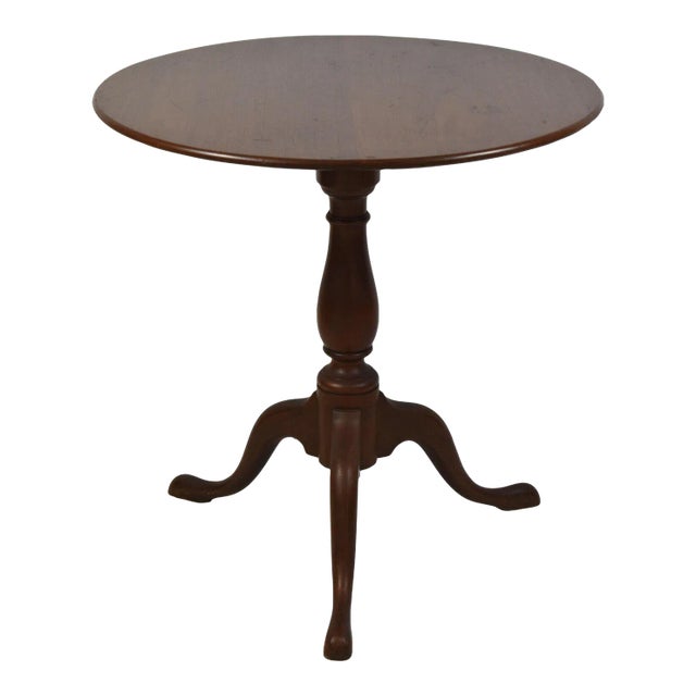 Biggs Kittinger Queen Anne Style Mahogany Tilt Top Table Williamsburg Style For Sale
