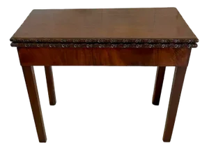 Antique 18th Century George III Chippendale Mahogany Carved Card Table, 1780s