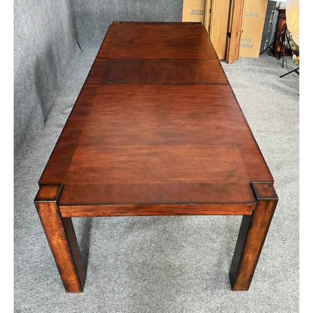 Wood 9 Piece Lane Furniture Dining Set With Leaf and Pads For Sale - Image 7 of 18