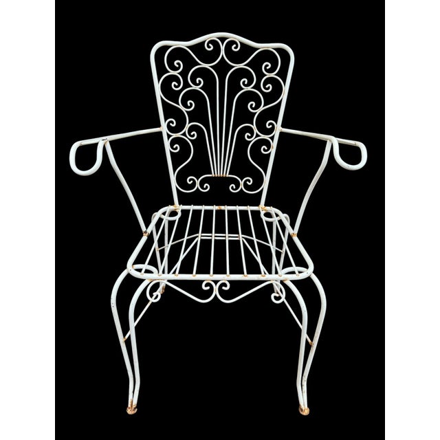 Provencal Wrought Iron Armchairs, 1960s, Set of 4 For Sale - Image 4 of 14