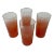 Set of 4 Mid-Century Bendo Faded Orange Tumblers For Sale