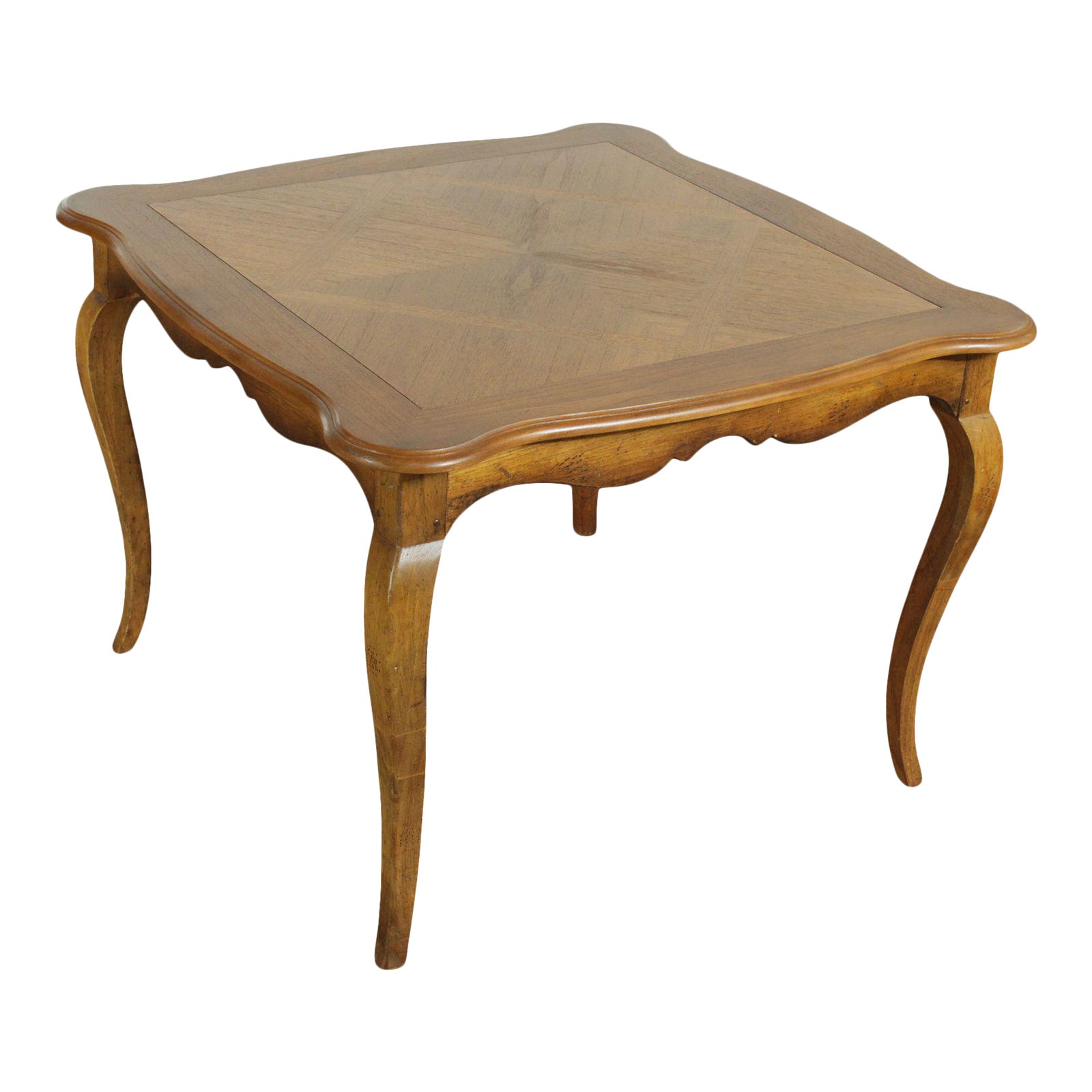 French Country Style Quality Square Walnut Dining Table | Chairish