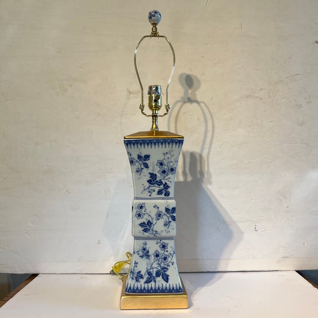 Blue and White Porcelain Lamp Chairish