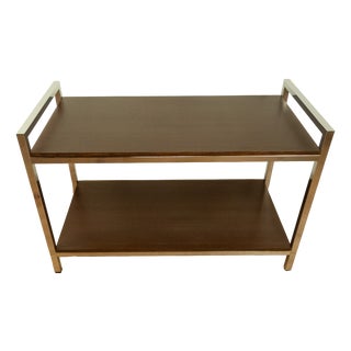 Mahogany & Chrome Stained Shelf, 1960s For Sale