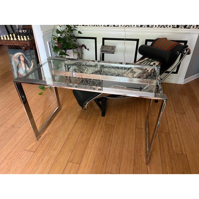 1970s Chrome, Mid-Century Table Petite For Sale - Image 4 of 6