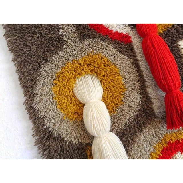 Mid-Century Modern Vintage German Wool Wall Tapestry, 1970s For Sale - Image 3 of 5