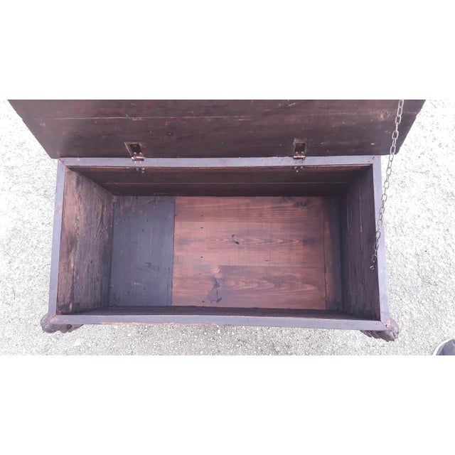 Black Small Ebony Stained Carved Case, Italy, 1800 For Sale - Image 8 of 9