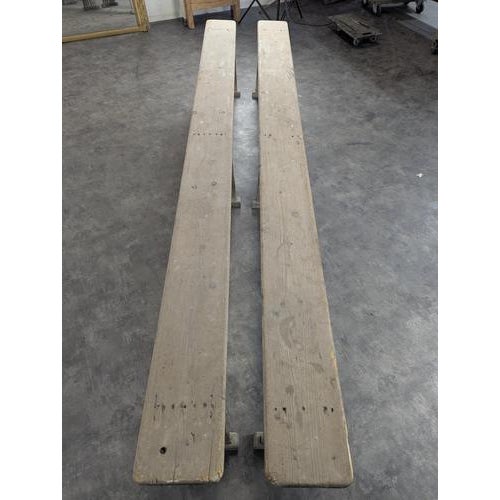 Large Farm Benches, Set of 2 For Sale - Image 7 of 9