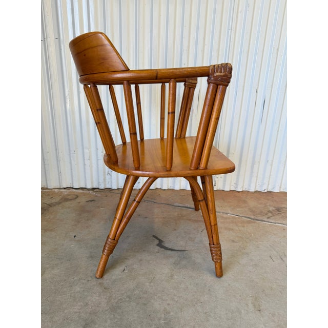 Wood Vintage Heywood Wakefield Ashcraft Line Captains Chairs – Set of 2 For Sale - Image 7 of 12