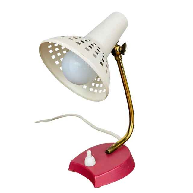 Red Vintage Table Lamp, 1960s For Sale - Image 8 of 8