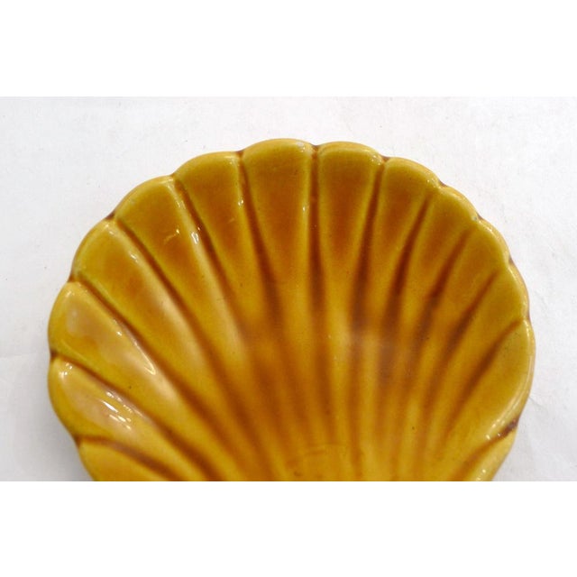 Goldenrod Mid-Century Shell-Shaped Dish, Vallauris, 1950s For Sale - Image 8 of 11