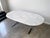 Carrara Marble Dining Table With Stainless Steel Base by Nicos Zographos For Sale - Image 9 of 12