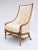 Wood Tall Curved Back Accent Lounge Chairs by Tomlinson, Pair For Sale - Image 7 of 9