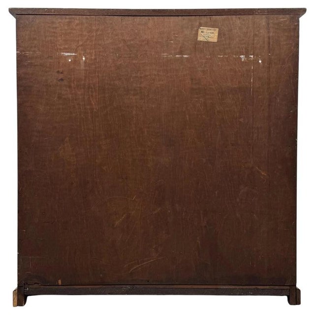 Brown Antique Early 20th Century English Oak Open Bookcase For Sale - Image 8 of 11
