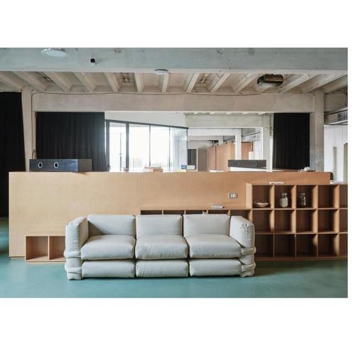 Corner UV Pro Beige Cushion Sofa in Leather by Muller Van Severen for BD Barcelona For Sale - Image 11 of 13