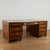 Brown Vintage Large Scale Leather Top Campaign Style Partners Desk by Baker For Sale - Image 8 of 18