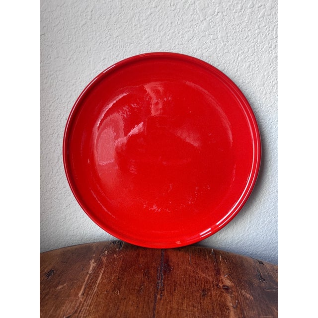 Waechtersbach Fun Factory Freestyle Red-Cherry Coupe Dinner Plates Set of 6 Made in Spain 10 1/8” diameter 7/8” height No...
