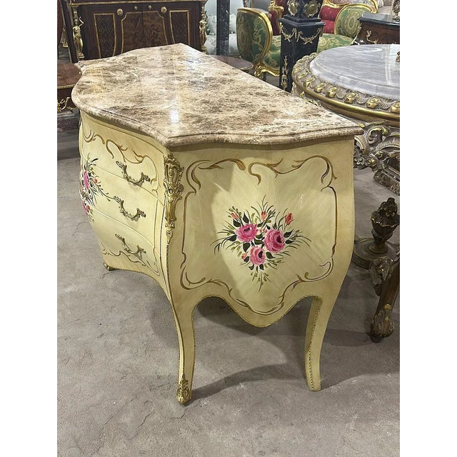 French White Marble Commode Furniture | Chairish