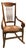 Vintage Yew Wood Gooseneck Rocking Chair With Rush Seat For Sale