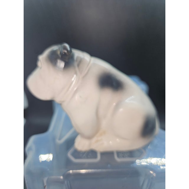 Vintage White Bulldog With Spots Puppy Figurine Dog, Japan For Sale In Washington DC - Image 6 of 7