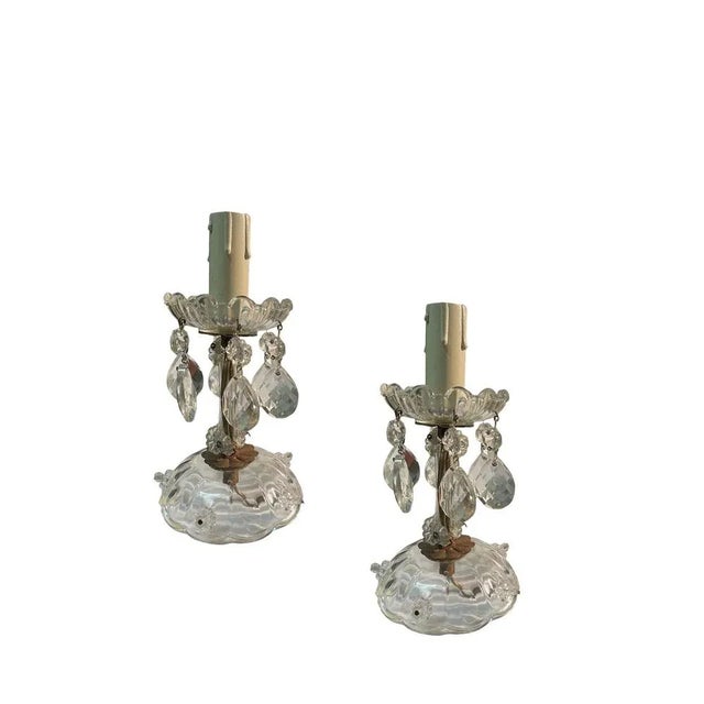 Vintage Crystal Lamps, 1950s, Set of 2 For Sale - Image 13 of 13