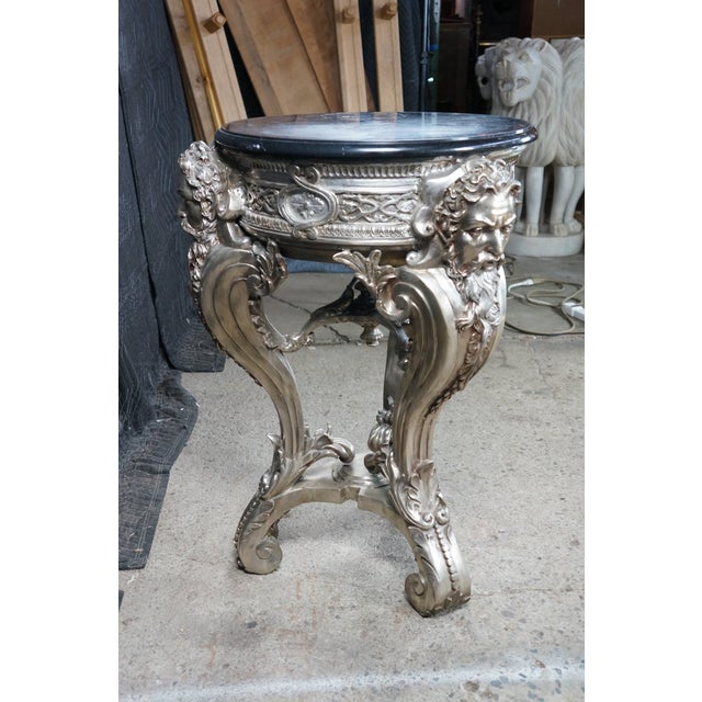 Late 20th Century Royal Bronze Studio Neoclassical Greek God Marble Pedestal Table Plant Stand 33" For Sale - Image 11 of 18