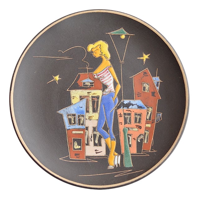 Ceramic Paris Plate from Ruscha, 1950s For Sale