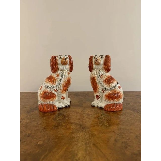 Antique Victorian Seated Spaniels, 1880, Set of 2 For Sale - Image 3 of 6