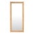 Flora 32 in. W x 69.5 in. H Rectangular Scalloped Rattan Floor Mirror, Natural Rattan For Sale
