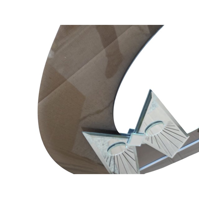 1970s Vintage 1970s Jon Gilmore Owl Wall Mirror Geometric Silhouette Pop Art MCM Retro For Sale - Image 5 of 12