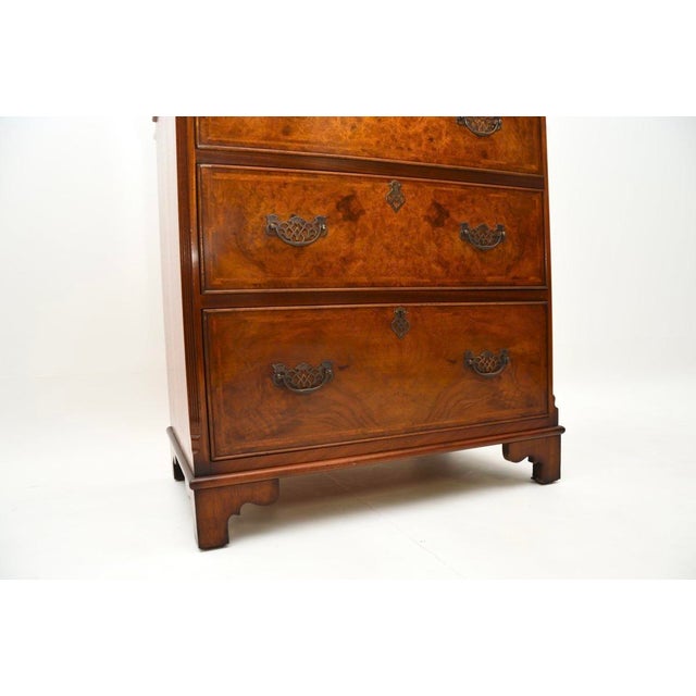 Walnut Chest on Chest of Drawers, 1950s For Sale - Image 10 of 11