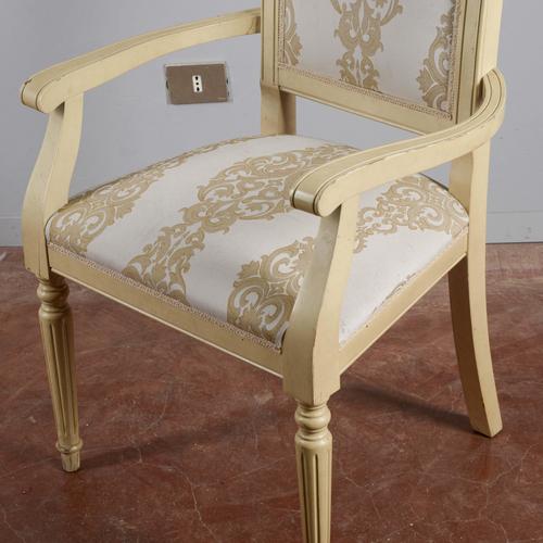 Chair with Damask Fabric For Sale - Image 5 of 9