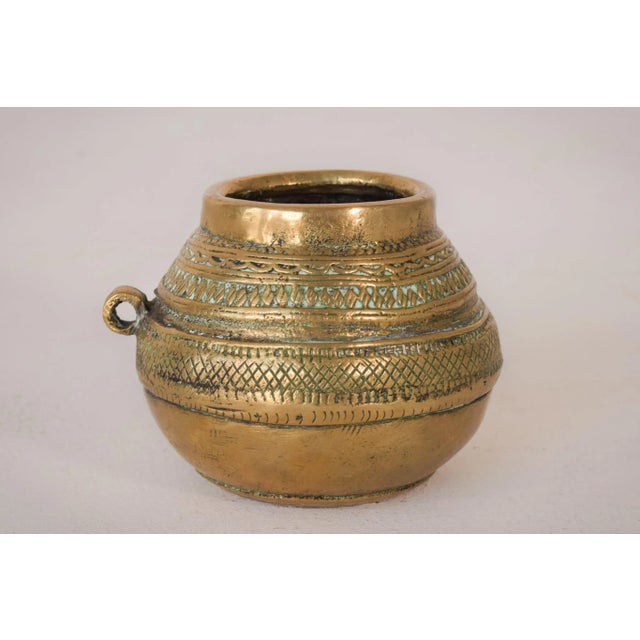 Gold African Brass Pot For Sale - Image 8 of 8