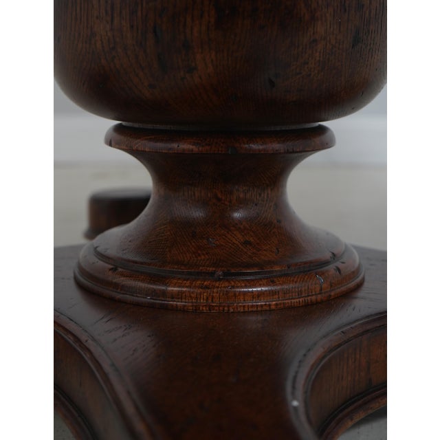 Theodore Alexander Althorp Collection Round Oak Dining Table For Sale - Image 12 of 14