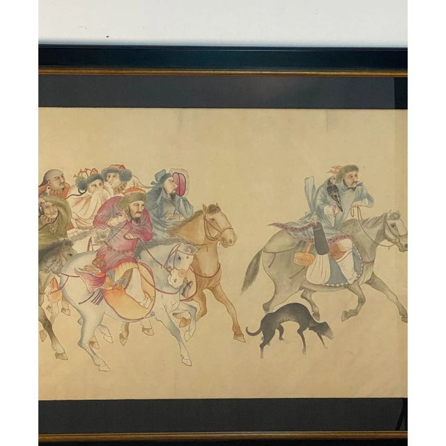 Asian Large Painting With Princess Being Relocated, Circa 1900 For Sale - Image 3 of 8