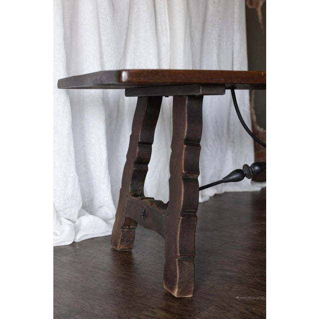 French Lyre Leg Catalan Style Trestle Table - From France Late 1800s For Sale - Image 3 of 18