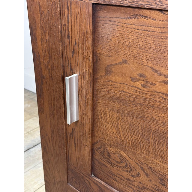 Brutalist Sideboard in Oak, 1990s For Sale - Image 12 of 14