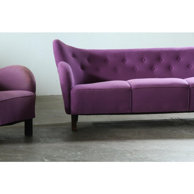 Danish Club Sofa by Fritz Hansen & Flemming Lassen, 1930s For Sale - Image 14 of 18