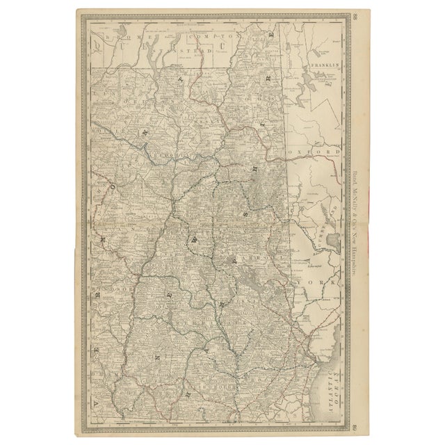 Antique Railroad Map, 1888 For Sale - Image 10 of 10