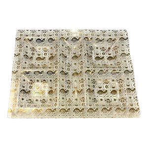 Vintage XL Georges Briard Glass Serving Tray