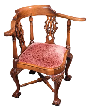Antique Corner Armchair, English, Dressing Seat, Georgian Revival, Edwardian