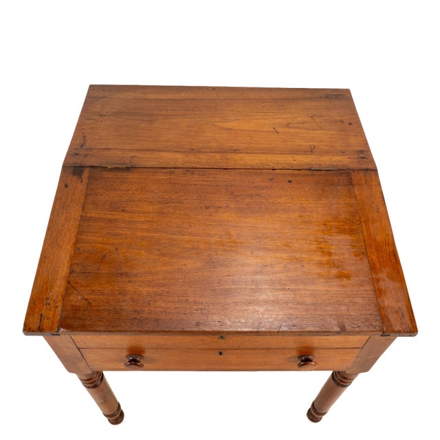 Antique Two Piece Slant Front Secretary Desk With Fitted Interior For Sale - Image 18 of 18